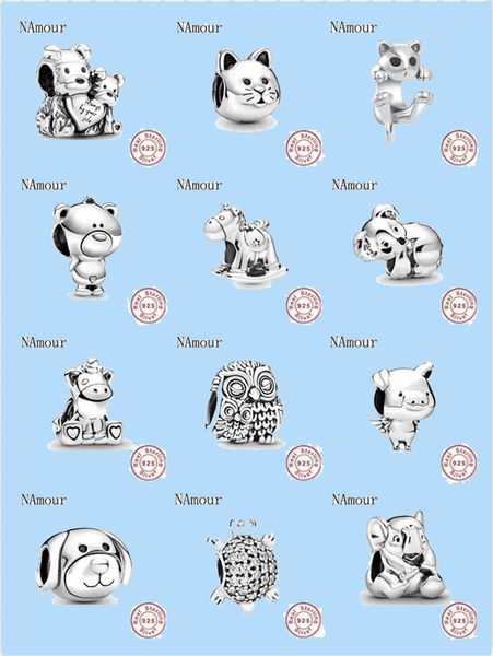 925 charm beads accessories fit pandora charms jewelry new theo pig animal kingdom cat dog unicorn beads original, Black
925 charm beads accessories fit pandora charms jewelry new theo pig animal kingdom cat dog unicorn beads original, Black