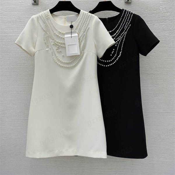 dress for women chest beaded with diamonds chain print short sleeve dresses luxury summer leisure outdoor designer womens clothing, Black;gray
dress for women chest beaded with diamonds chain print short sleeve dresses luxury summer leisure outdoor designer womens clothing, Black;gray