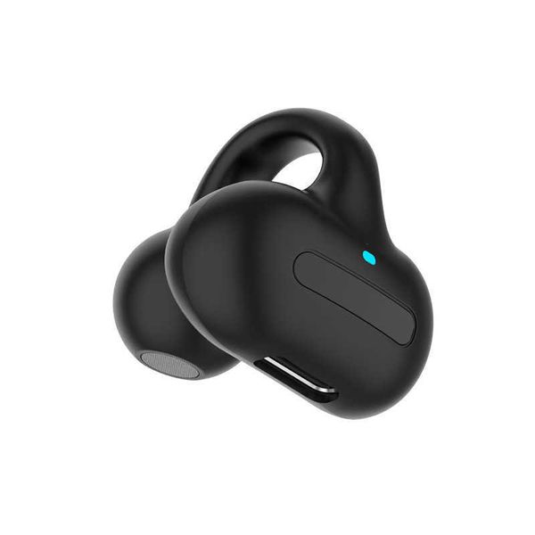 Image of New MS8 Bluetooth Headset Single Ear Clip Ear Black Technology Concept bone conduction Outward Headphone