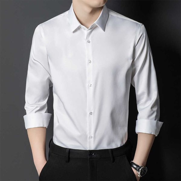 men's casual shirts new mulberry silk long sleeved shirt for men's non ironing smooth and elastic-shirt for men's light luxur, White;black
men's casual shirts new mulberry silk long sleeved shirt for men's non ironing smooth and elastic-shirt for men's light luxur, White;black