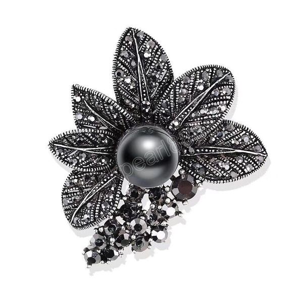 rhinestone black flower brooches for women fashion vintage scarf buckle brooch elegant wedding dress jewelry accessories, Gray
rhinestone black flower brooches for women fashion vintage scarf buckle brooch elegant wedding dress jewelry accessories, Gray