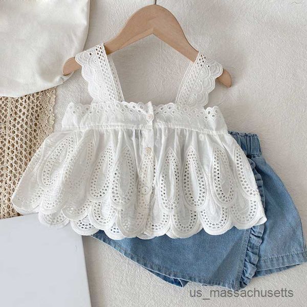 clothing sets 2023 new summer suit white suspender nddenim shorts kid clothes baby girl clothes for 1-5 years
clothing sets 2023 new summer suit white suspender nddenim shorts kid clothes baby girl clothes for 1-5 years