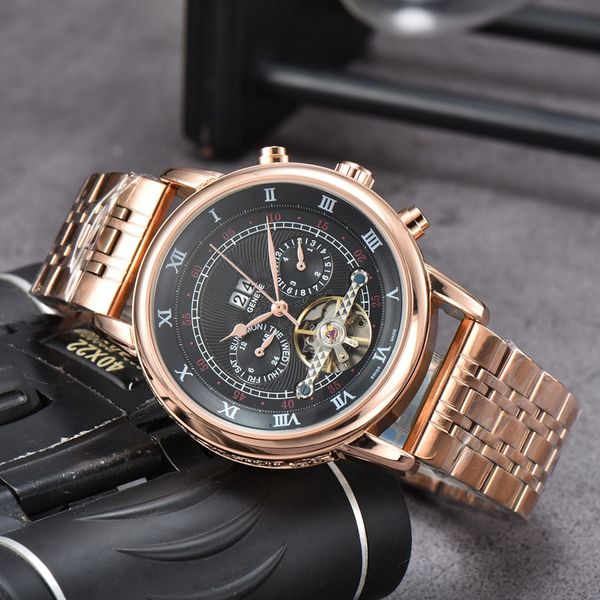 wristwatches for men 2023 new mens watches five needles tourbillon automatic mechanical watch europe luxury brand steel strap pate men fashi, Slivery;brown
wristwatches for men 2023 new mens watches five needles tourbillon automatic mechanical watch europe luxury brand steel strap pate men fashi, Slivery;brown