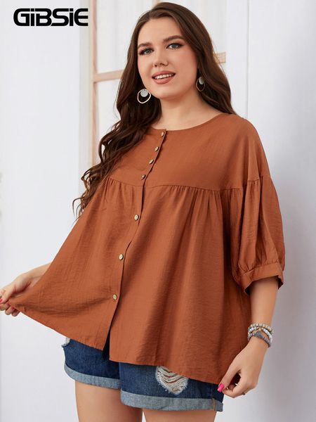 women's plus size tshirt gibsie solid button front oneck t shirt women oversized half sleeve summer korean casual female tee shirts 23, Black
women's plus size tshirt gibsie solid button front oneck t shirt women oversized half sleeve summer korean casual female tee shirts 23, Black