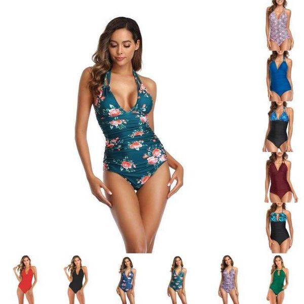womens printed one piece swimsuit halter backless swimming suit processing, White;black
womens printed one piece swimsuit halter backless swimming suit processing, White;black