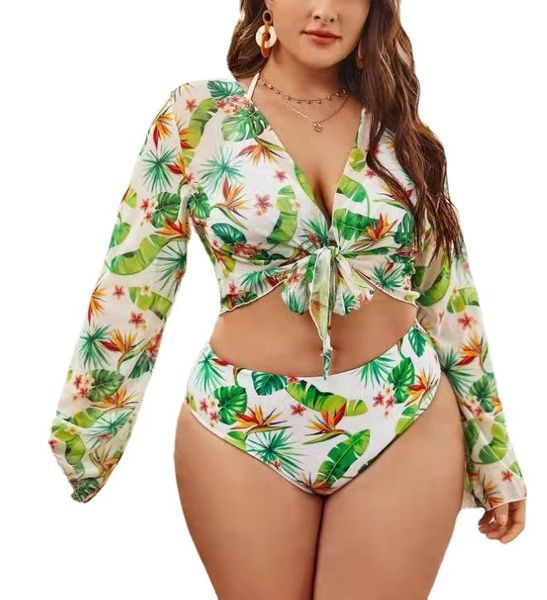 2023 the latest big size swimsuit women's tie-dye printed three-piece gauze skirt bikini, White;black
2023 the latest big size swimsuit women's tie-dye printed three-piece gauze skirt bikini, White;black