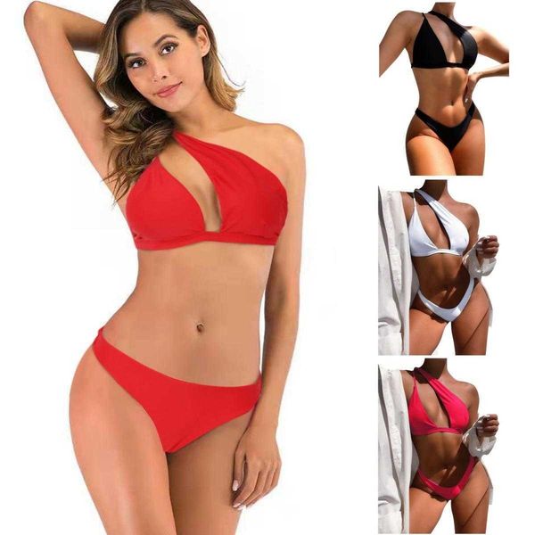 solid color split swimsuit personality suspenders bikini backless, White;black
solid color split swimsuit personality suspenders bikini backless, White;black