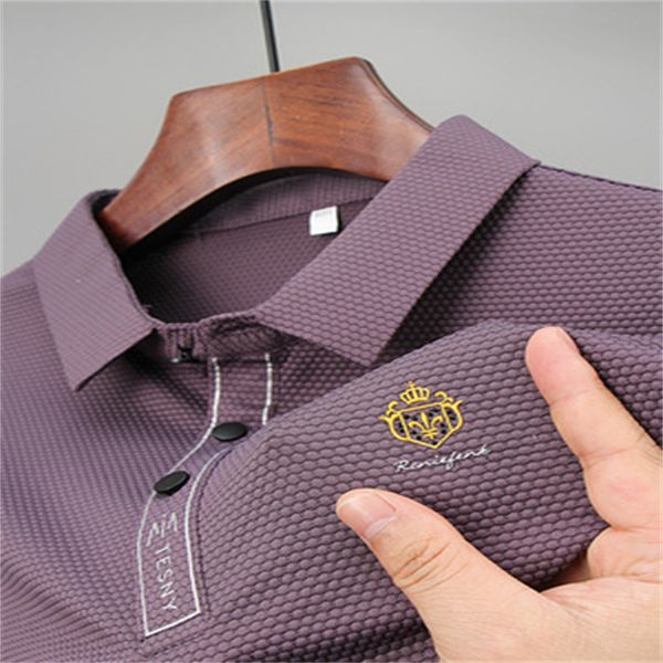 high end exquisite embroidery short sleeve men's polo 2023 summer new fashion ice silk t-shirt luxury casual men's wear m-4xl, White;black
high end exquisite embroidery short sleeve men's polo 2023 summer new fashion ice silk t-shirt luxury casual men's wear m-4xl, White;black