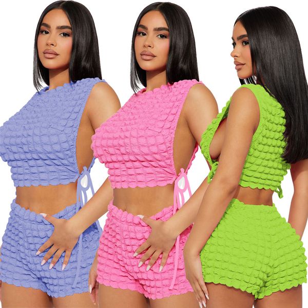 2023 designer women's tracksuits streetwear bubble casual sports suits summer y2k 2 piece women outfit lace-up sleeveless crop shorts w, Gray
2023 designer women's tracksuits streetwear bubble casual sports suits summer y2k 2 piece women outfit lace-up sleeveless crop shorts w, Gray