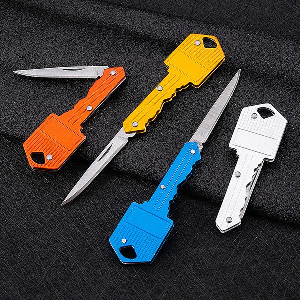 key shape mini folding knife keychain outdoor saber pocket fruit knife multifunctional keychain swiss self-defense, Silver
key shape mini folding knife keychain outdoor saber pocket fruit knife multifunctional keychain swiss self-defense, Silver