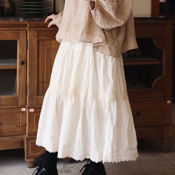 skirts cottage style mori girl unique embroidery skirt crochet lace cotton elastic waist lolita style skirt womens bottom skirt cotton 23050, Black
skirts cottage style mori girl unique embroidery skirt crochet lace cotton elastic waist lolita style skirt womens bottom skirt cotton 23050, Black