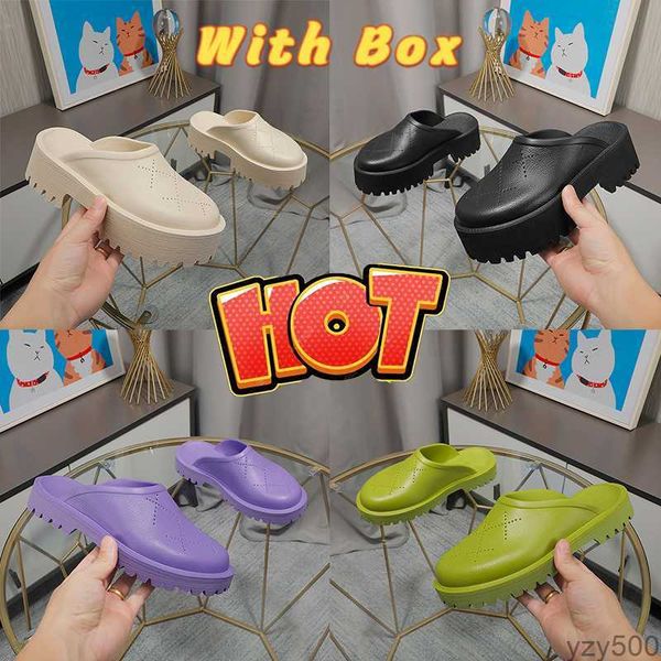 with box designer slippers womens mens perforated slip-on platform rubber mules sandals luxury summer ladies sandal beach slide fashion wome, Black
with box designer slippers womens mens perforated slip-on platform rubber mules sandals luxury summer ladies sandal beach slide fashion wome, Black
