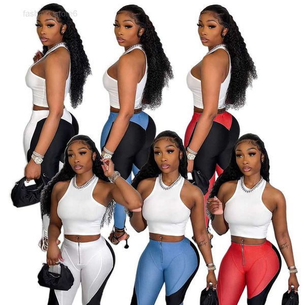 new designer summer ribbed outfits women tracksuits two piece sets solid sleeveless tank tee and pants solid sportswear yoga fitness wholesa, Gray
new designer summer ribbed outfits women tracksuits two piece sets solid sleeveless tank tee and pants solid sportswear yoga fitness wholesa, Gray