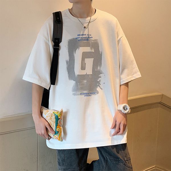 crew neck short sleeve t-shirt men's summer tide brand loose casual short sleeve port style men's leggings body marlet men's, White;black
crew neck short sleeve t-shirt men's summer tide brand loose casual short sleeve port style men's leggings body marlet men's, White;black