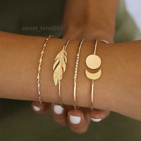 sindlan wholesale 4 pcs/set women's fashion crystal leaves geometric chain gold bracelet set bohemia bracelet for women, Golden;silver
sindlan wholesale 4 pcs/set women's fashion crystal leaves geometric chain gold bracelet set bohemia bracelet for women, Golden;silver
