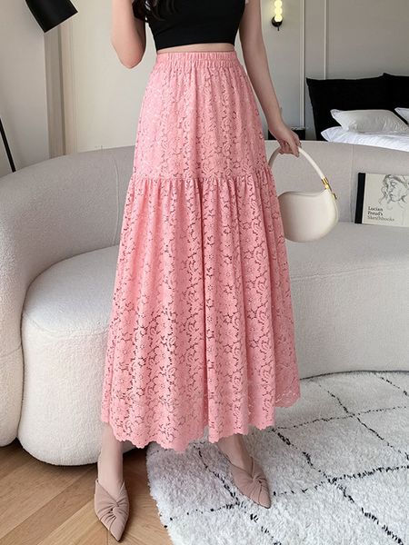 skirts surmiitro long maxi pleated skirt women summer korean fashion pink lace hollow elegant aesthetic high waist skirt female 230506, Black
skirts surmiitro long maxi pleated skirt women summer korean fashion pink lace hollow elegant aesthetic high waist skirt female 230506, Black