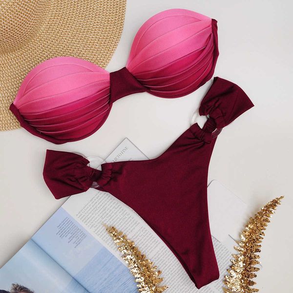 women's swimwear push up bikini women swimsuit female swimwear high waist bikinis set gradient biquini swimming suit beachwear bathing, White;black
women's swimwear push up bikini women swimsuit female swimwear high waist bikinis set gradient biquini swimming suit beachwear bathing, White;black