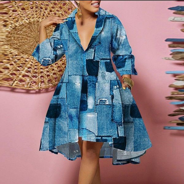 plus size dresses plus size elegant women dress patchwork print v neck club outfit casual loose luxury gown summer wide evening party dress, Black
plus size dresses plus size elegant women dress patchwork print v neck club outfit casual loose luxury gown summer wide evening party dress, Black