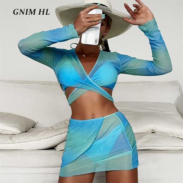 women's swimwear gnim tie-dye solid 4 pieces set women's swimsuit bikini mujer 2022 summer chiffon long sleeve cover up beachwear, White;black
women's swimwear gnim tie-dye solid 4 pieces set women's swimsuit bikini mujer 2022 summer chiffon long sleeve cover up beachwear, White;black