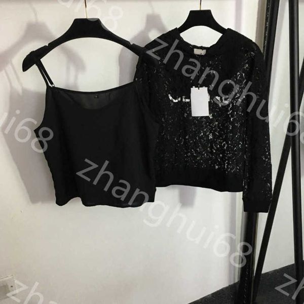 23ss women shirt set womens designer clothing monogram print water-soluble lace hollowed out long sleeve hoodie with suspenders lining set w, White
23ss women shirt set womens designer clothing monogram print water-soluble lace hollowed out long sleeve hoodie with suspenders lining set w, White