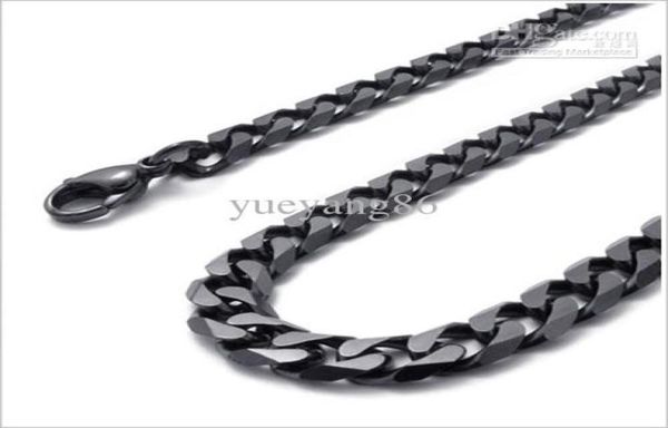 black plated 8mm curb link necklace chain stainless steel mens fashion jewelry 24 fashion1960231, Silver
black plated 8mm curb link necklace chain stainless steel mens fashion jewelry 24 fashion1960231, Silver