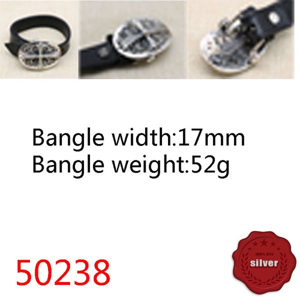 50238 hip hop s925 sterling silver genuine leather bracelet punk style vintage boat cross personalized cross flower sacred sword letter jewe, Black
50238 hip hop s925 sterling silver genuine leather bracelet punk style vintage boat cross personalized cross flower sacred sword letter jewe, Black