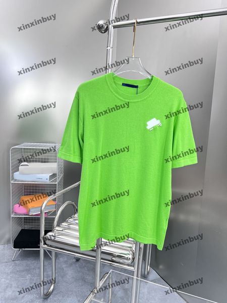 xinxinbuy men designer tee t shirt 23ss knitted pin jacquard letter fabric short sleeve cotton women red blue white green xs-xl, Black;brown
xinxinbuy men designer tee t shirt 23ss knitted pin jacquard letter fabric short sleeve cotton women red blue white green xs-xl, Black;brown