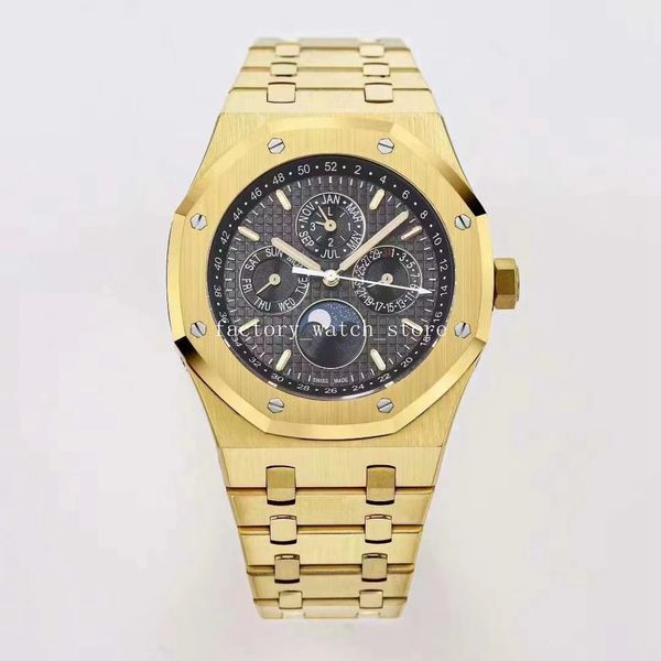 men watches 41mm 26574 royal mechanical transparent stainless steel moon phase work automatic mens wristwatches, Slivery;brown
men watches 41mm 26574 royal mechanical transparent stainless steel moon phase work automatic mens wristwatches, Slivery;brown