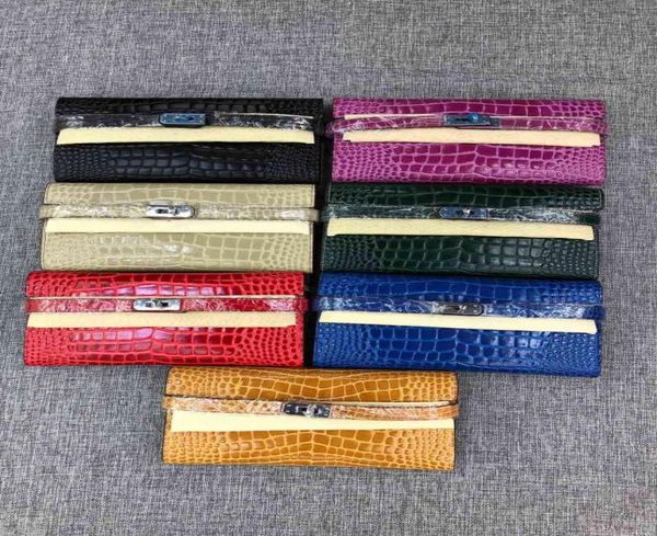 2020 the style alligator genuine cow leater fashion women long money clips sliver hardware 7 color 21cm7091155, Black
2020 the style alligator genuine cow leater fashion women long money clips sliver hardware 7 color 21cm7091155, Black