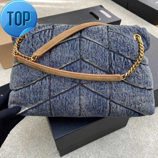 shoulder bags luxury bags washed denim messenger bag loulou puffer fashion classic flap bag pocket cha
