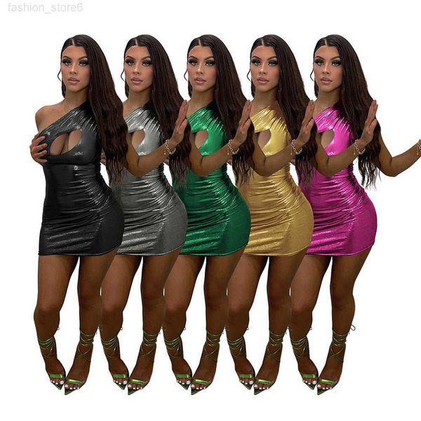 2023 designer dress summer women cut out bodycon mini dresses female sleeveless inclined shoulder bright skinny dress night club party wear, Black;gray
2023 designer dress summer women cut out bodycon mini dresses female sleeveless inclined shoulder bright skinny dress night club party wear, Black;gray