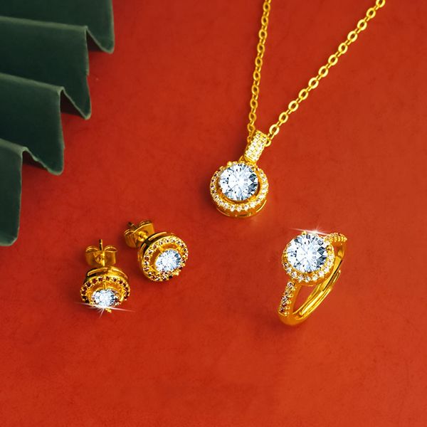 women pendant stud earrings ring round cut micro zirconia real pretty 18k yellow gold filled shiny jewelry gift, Silver
women pendant stud earrings ring round cut micro zirconia real pretty 18k yellow gold filled shiny jewelry gift, Silver