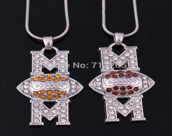 new arrival 30pcs a lot zinc alloy rhodium plated american football mom pave clear crystal pendant chain necklace4494747, Silver
new arrival 30pcs a lot zinc alloy rhodium plated american football mom pave clear crystal pendant chain necklace4494747, Silver