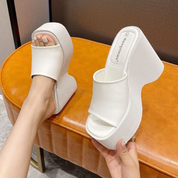 white summer simple slipper fashion sandal ladies non-slip mules platform heel casual square toe half slippers designer sandals, Black
white summer simple slipper fashion sandal ladies non-slip mules platform heel casual square toe half slippers designer sandals, Black