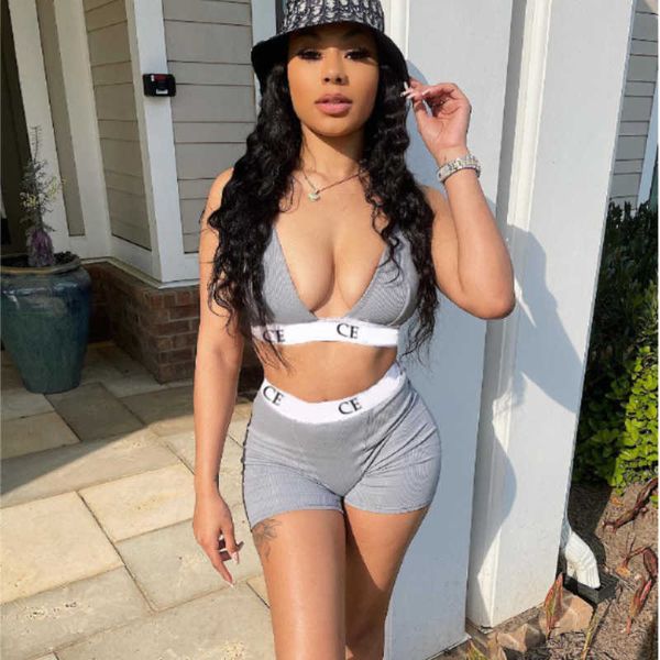 luxury womens clothing 2-piece set designer tracksuits sleeveless vest slim fit breathable shorts quick drying bikini underwear, Gray
luxury womens clothing 2-piece set designer tracksuits sleeveless vest slim fit breathable shorts quick drying bikini underwear, Gray