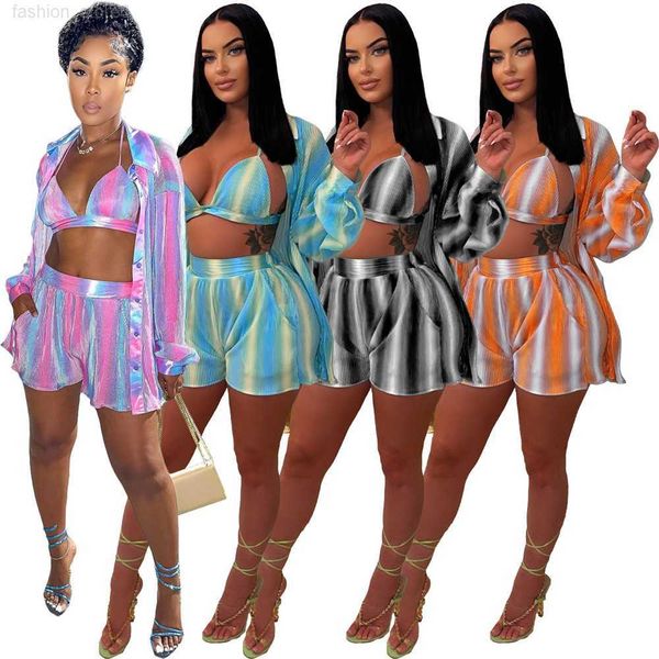 designer summer tracksuits 3 piece sets women outfits plus size 3xl long sleeve shirt and bra and shorts matching sets casual sportswear bea, Gray
designer summer tracksuits 3 piece sets women outfits plus size 3xl long sleeve shirt and bra and shorts matching sets casual sportswear bea, Gray