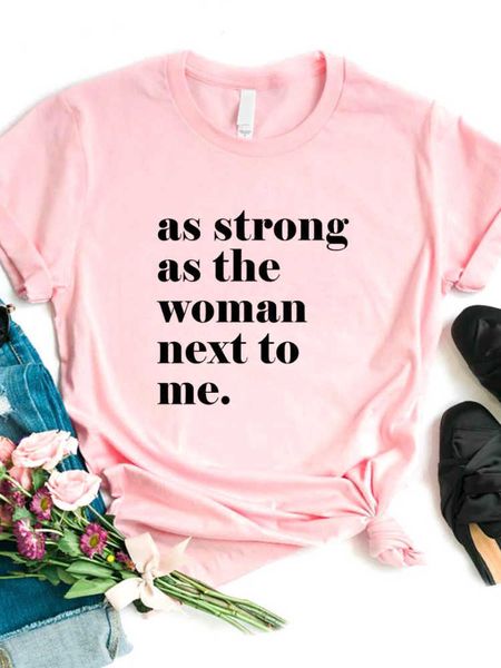 as strong as the woman next to me letter print t shirt men short sleeve o neck loose men tshirt ladies tee shirt men, White;black
as strong as the woman next to me letter print t shirt men short sleeve o neck loose men tshirt ladies tee shirt men, White;black