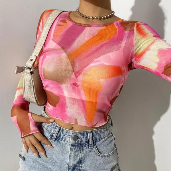 t-shirt women sheer mesh autumn female long sleeve tie dye print oneck seethrough short slim fit tshirts rose red blue, White
t-shirt women sheer mesh autumn female long sleeve tie dye print oneck seethrough short slim fit tshirts rose red blue, White