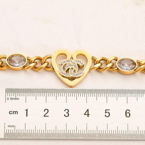 classic bracelets link chain women brand letter bangle 18k gold plated stainless steel crystal lovers gifts wristband cuff chains designer w, Black
classic bracelets link chain women brand letter bangle 18k gold plated stainless steel crystal lovers gifts wristband cuff chains designer w, Black