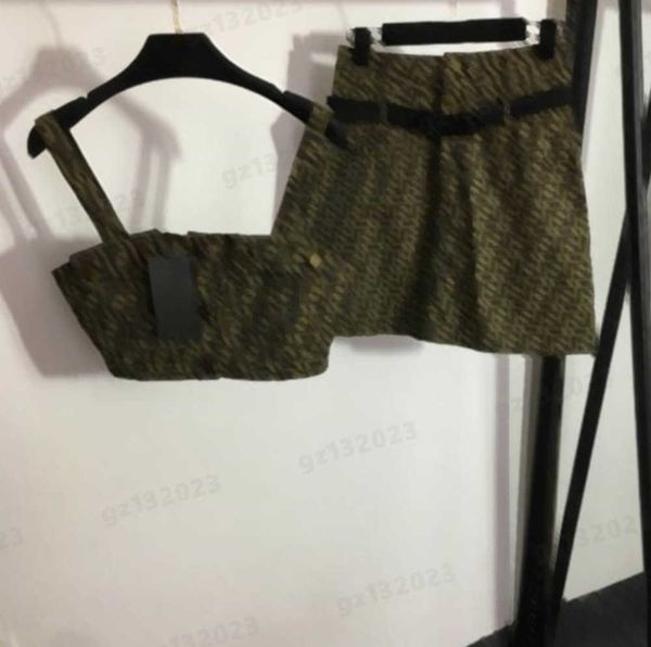 women two pieces dress flower letter smocked halter and belt high waist a-line short skirts fashion suits designer clothing 0912, White
women two pieces dress flower letter smocked halter and belt high waist a-line short skirts fashion suits designer clothing 0912, White