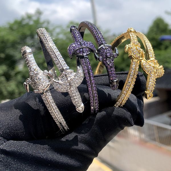 new trendy men women bracelets bangles yellow white gold plated bling cz sword bracelet bangles nice gift, Black
new trendy men women bracelets bangles yellow white gold plated bling cz sword bracelet bangles nice gift, Black