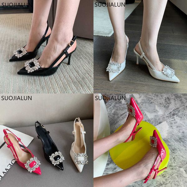 sandals spring new brand women slingbacks shoes fashion crystal buckle ladies elegant drass party pumps slip on mujer 230316, Black
sandals spring new brand women slingbacks shoes fashion crystal buckle ladies elegant drass party pumps slip on mujer 230316, Black