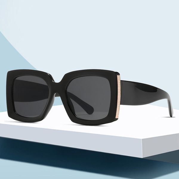 

niche design sunglasses full frame women's sunglasses 2023 european and american fashion square men's sunglasses uv400 sunshade gl, White;black