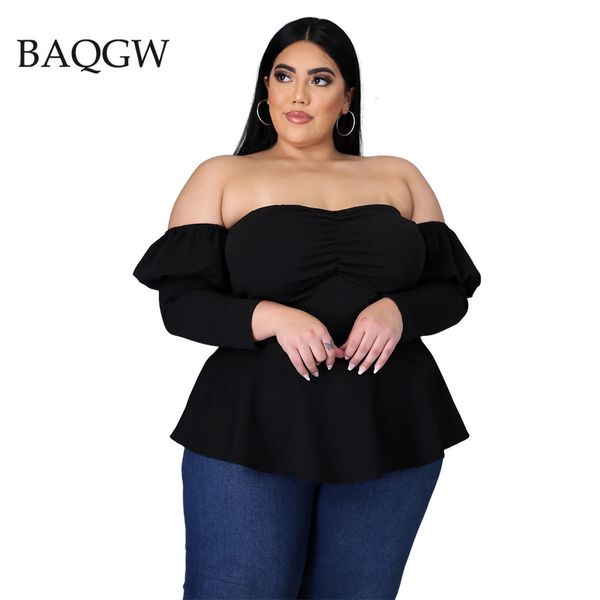 women's plus size tshirt fashion clothing autum off shoulder puff long sleeves casual streetwear outfits tshirts club tees 230506, Black
women's plus size tshirt fashion clothing autum off shoulder puff long sleeves casual streetwear outfits tshirts club tees 230506, Black