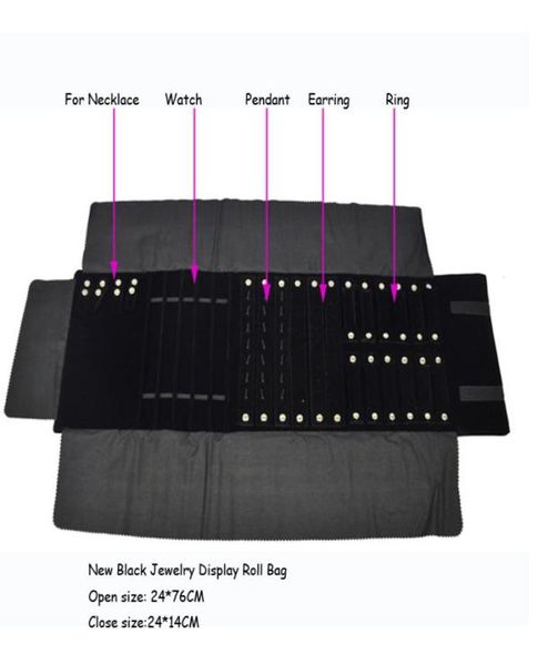 rollup travel bag black jewelry organizer display carrying case pouch roll1134485, Pink;blue
rollup travel bag black jewelry organizer display carrying case pouch roll1134485, Pink;blue