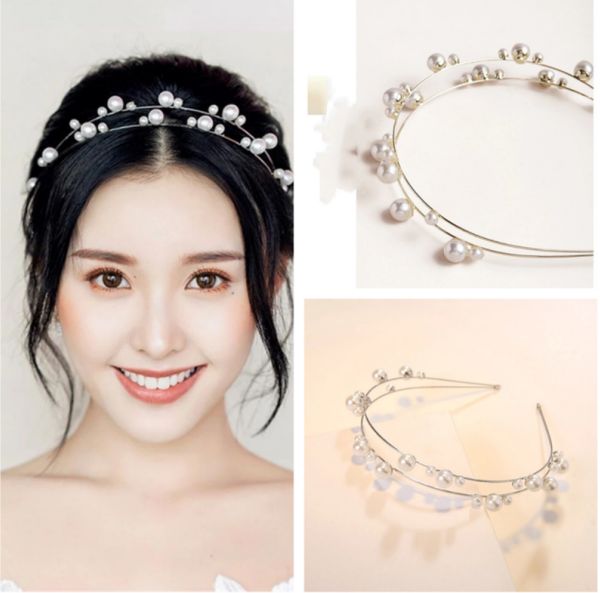 small fresh hair band three rows of sweet pearl hair band half round handmade beaded hair accessories wedding dress makeup design accessorie, Silver
small fresh hair band three rows of sweet pearl hair band half round handmade beaded hair accessories wedding dress makeup design accessorie, Silver