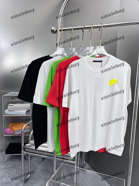 xinxinbuy men designer tee t shirt 23ss knitted pin jacquard letter fabric short sleeve cotton women red blue white blue s-2xl, Black;brown
xinxinbuy men designer tee t shirt 23ss knitted pin jacquard letter fabric short sleeve cotton women red blue white blue s-2xl, Black;brown