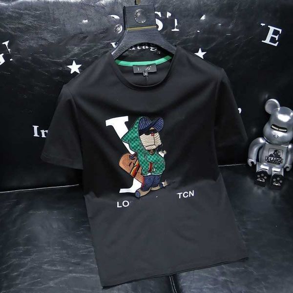 lousi 23 summer new men's embroidery short sleeve t-shirt men's round neck t-shirt youth, White;black
lousi 23 summer new men's embroidery short sleeve t-shirt men's round neck t-shirt youth, White;black