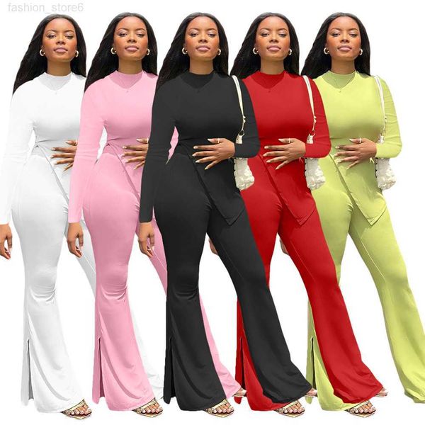 2023 spring women clothes designer tracksuits long sleeve outfits pullover shirt and flare pants two piece sets sportswear casual sports sui, Gray
2023 spring women clothes designer tracksuits long sleeve outfits pullover shirt and flare pants two piece sets sportswear casual sports sui, Gray
