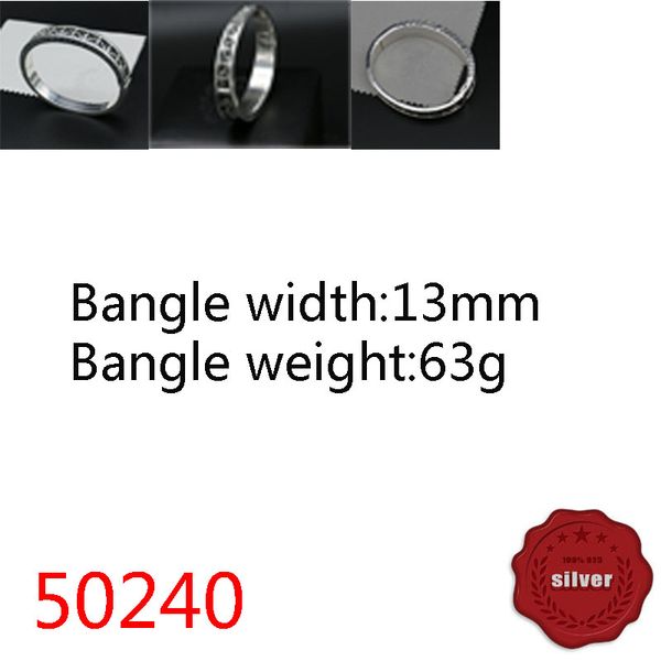 50240 bangle hip hop s925 sterling silver bracelet punk style vintage personalized anchor letter jewelry couple popular accessories, Black
50240 bangle hip hop s925 sterling silver bracelet punk style vintage personalized anchor letter jewelry couple popular accessories, Black